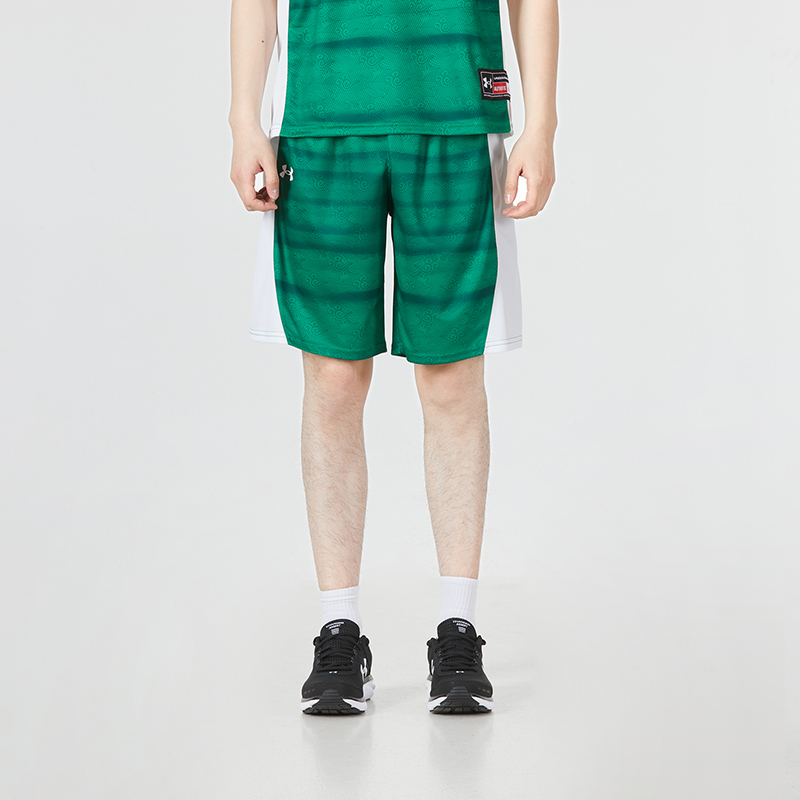 UA安德瑪男女籃球針織短褲寬松透氣時(shí)尚印花運(yùn)動(dòng)褲22500203-305