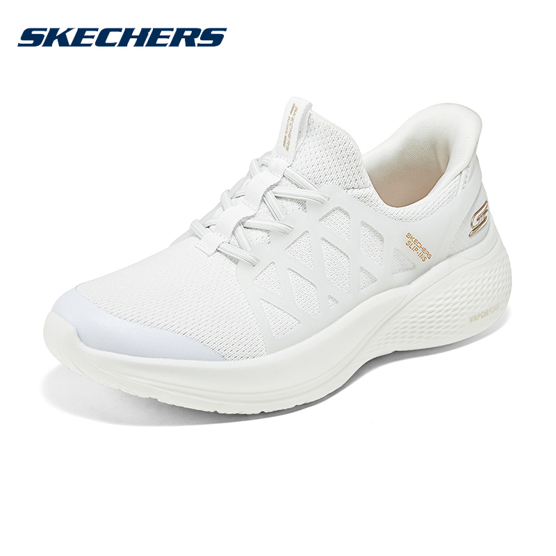 斯凱奇女鞋新款健步厚底緩震運動鞋輕便通勤休閑鞋117507-WHT