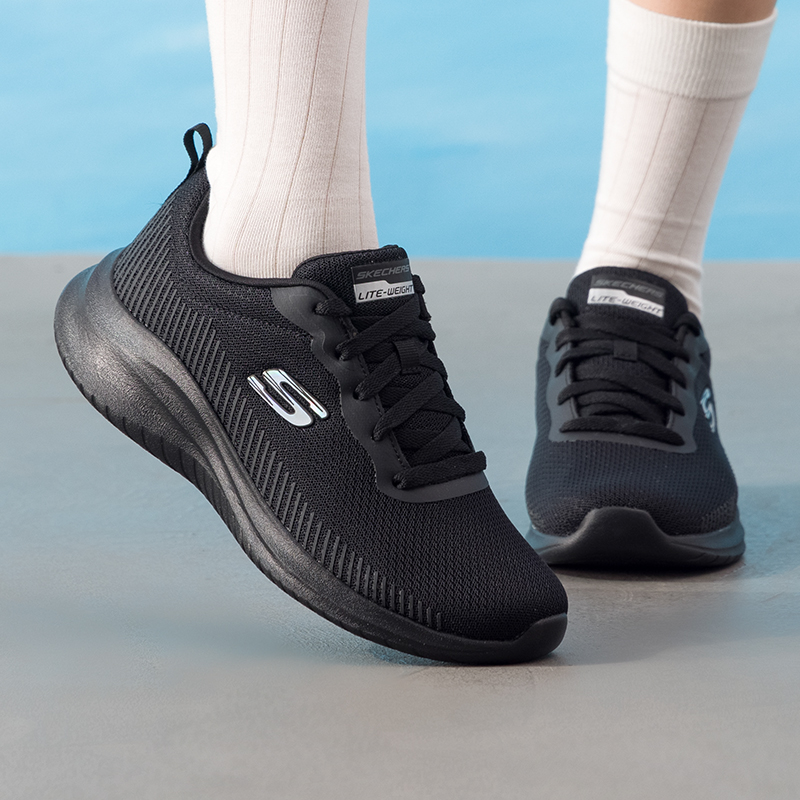 斯凱奇女鞋休閑鞋2025新款健步鞋防滑耐磨運動鞋897984-BBK